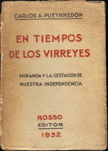 En tiempos de los Virreyes, de Carlos A. Pueyrredón