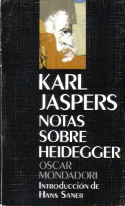 Notas sobre Heidegger, de Karl Jaspers